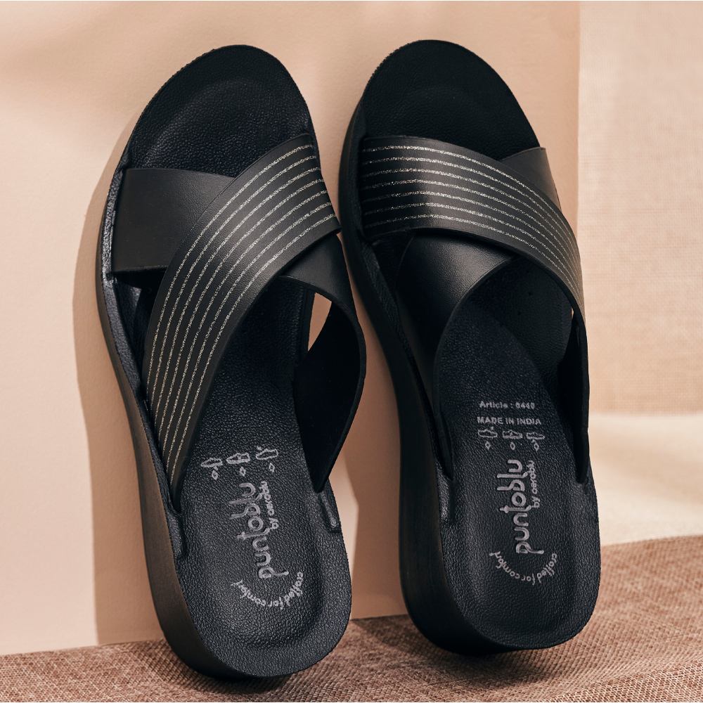 Ethnic Wear High Heel Slip-On Slippers for Women | 0449