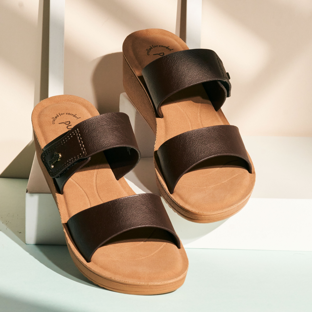 Casual Wear Mid Heel Slip-On Slippers for Women | 23J1