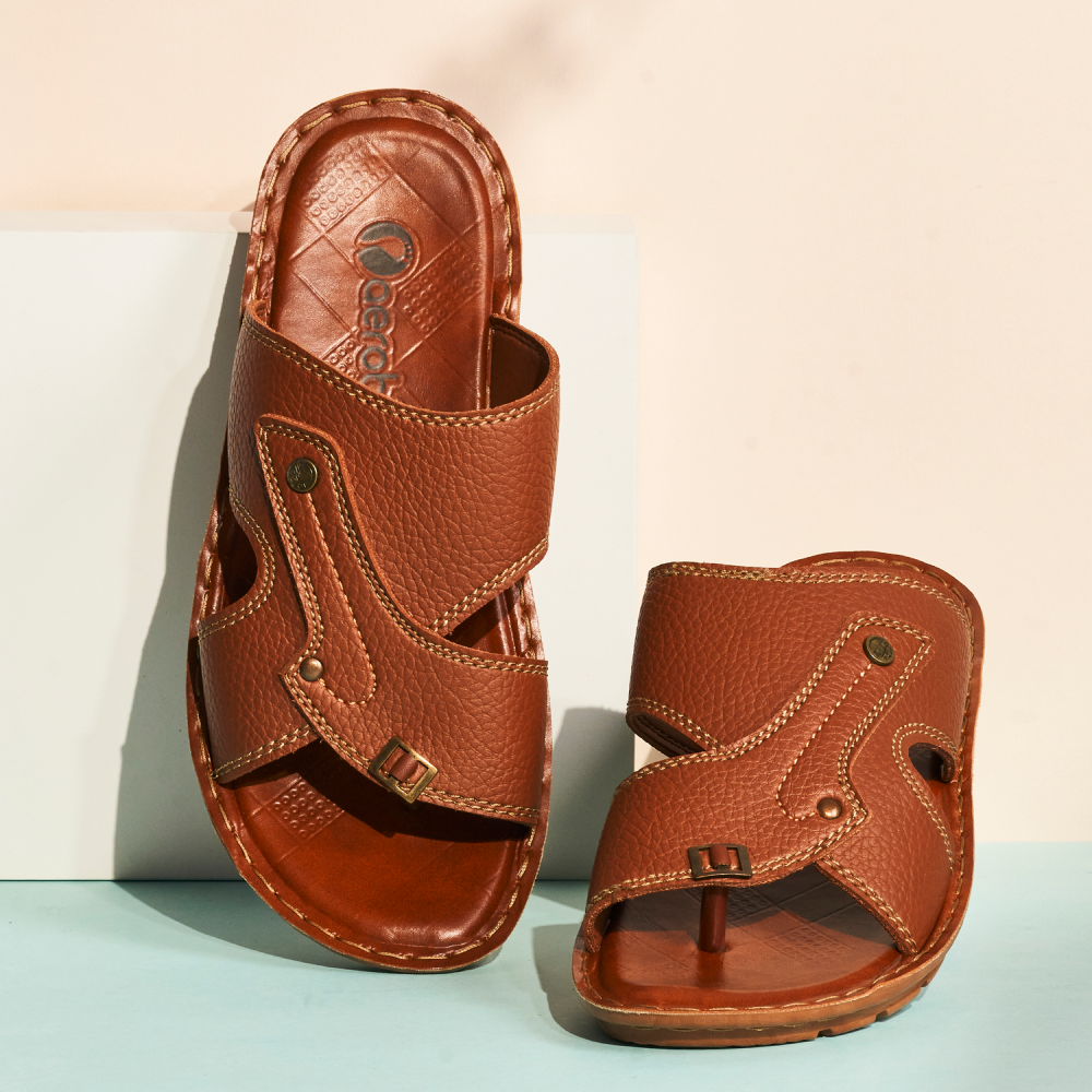 Ethnic Wear Thong Flat Slippers for Men | 9096