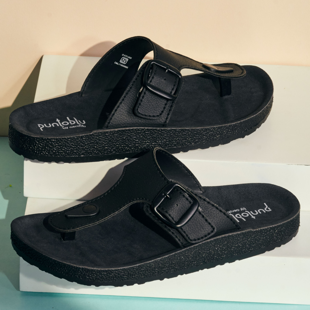 Men’s Casual Wear T-Strap Flat Slippers | CK55