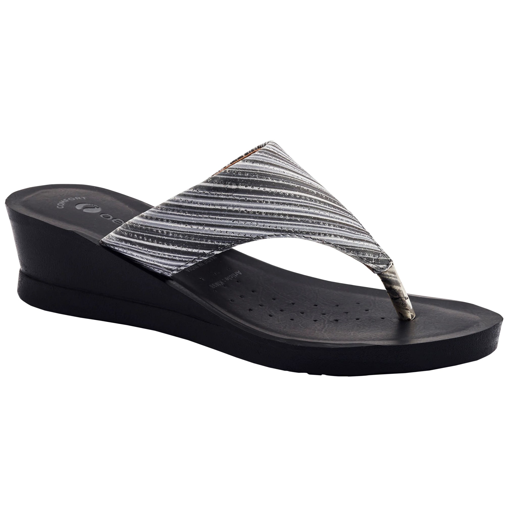 Party Wear Thong Slippers with Mid heel for Women | KM98