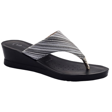 Party Wear Thong Slippers with Mid heel for Women | KM98