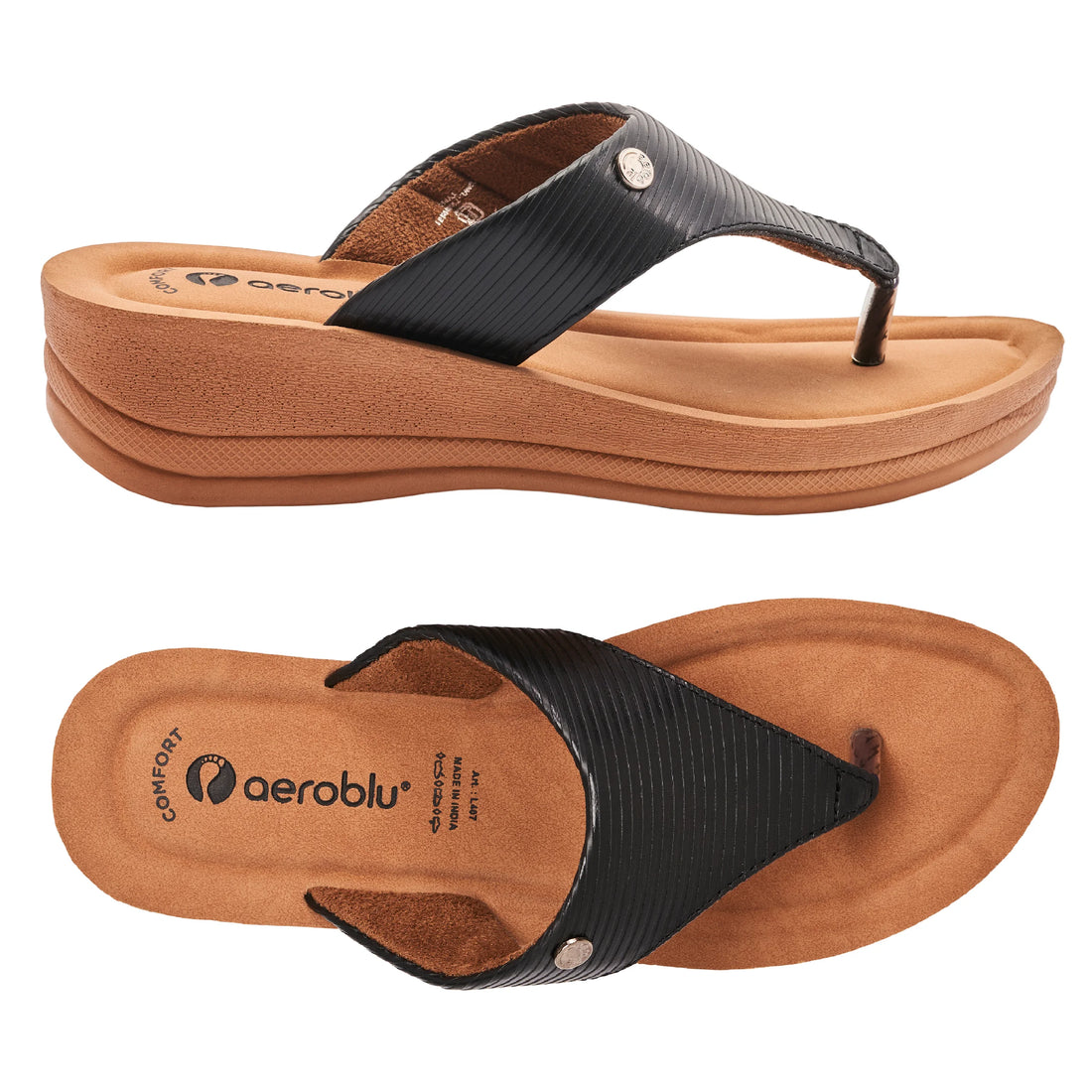 Casual Wear Thong Slippers with Mid heel for Women | L407