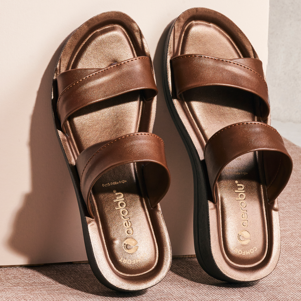 Casual Wear Mid Heel Slip-On Slippers for Women | L438