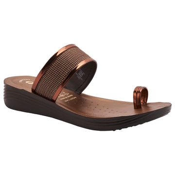 Party Wear Toe Ring Flat Slippers for Women | LAJ5