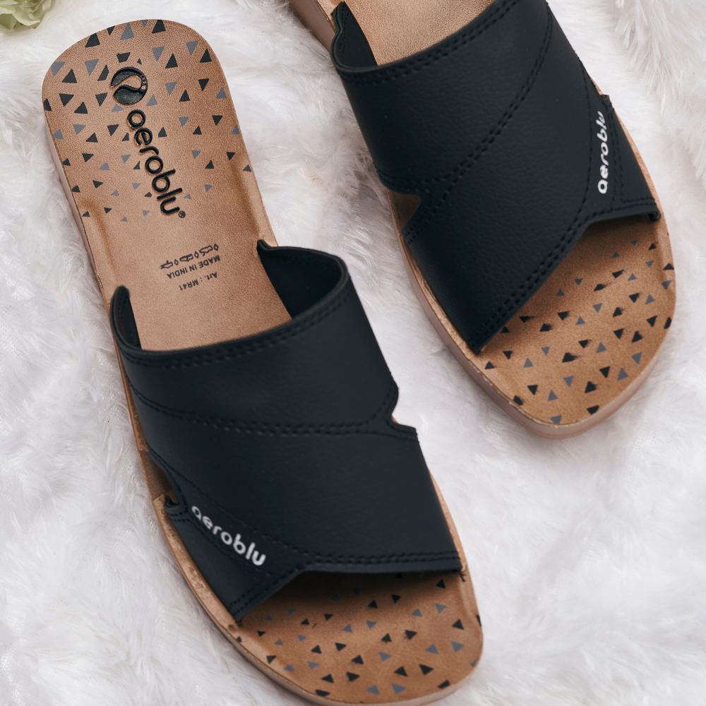 Casual Wear Mid Heel Slip-On Slippers for Women | MR41