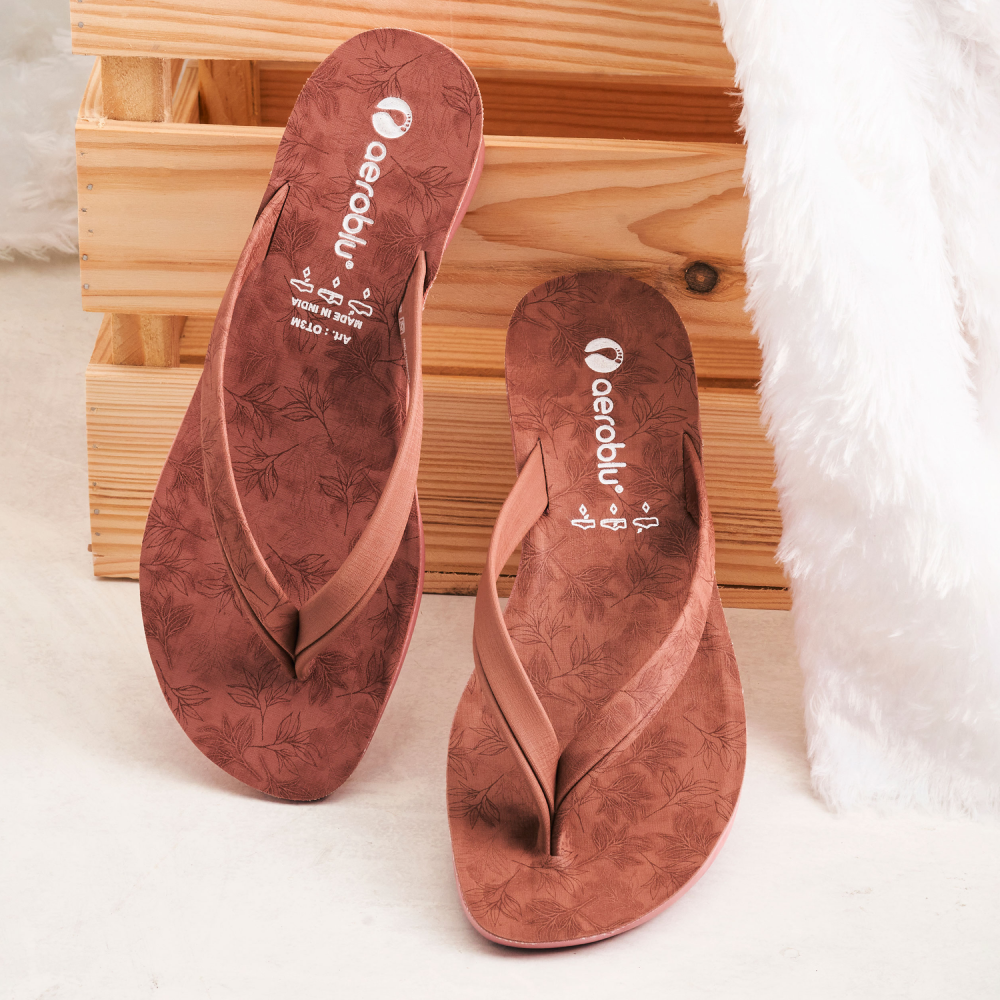 Casual Wear Thong Mid Heel Slippers for Women | OT3M
