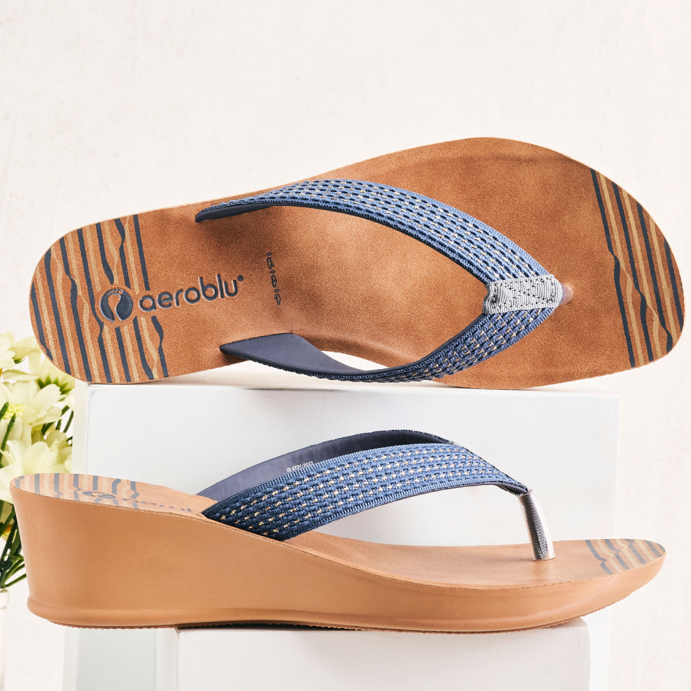 Casual Wear Thong Mid Heel Slippers for Women | OT5E